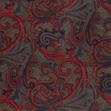 Brown, burgandy & wine paisley